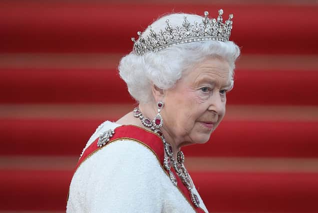 Queen Elizabeth II arrives for the state banquet in her honour at Schloss Bellevue palace during a four-day visit to Germany in 2015 (Photo: Getty Images)