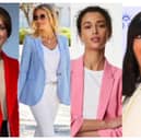 Catherine, Princess of Wales and Claudia Winkleman are both fans of blazers, (blue blazer, Sosander, pink blazer, M&S). 