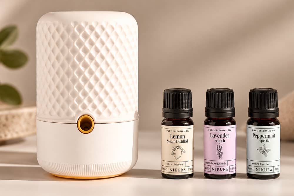 The Nikura AIRI Waterless Diffuser makes filling your home with beautiful fragrance effortless, with no water, mess or fuss.