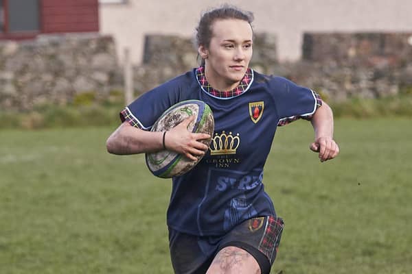 Georgia Amor scored two try’s on a thunderous day for SYRFC Ladies.