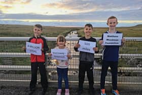 Twins Arran and Lewis Goetz, and Charlie and Grace Morrison, are all set for ‘A Million Steps for Matthew’.