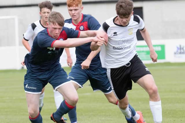 Eachainn Miller playing for Clach against Turriff United in September 2019. Photo: Donald Cameron/www.noremacpix.co.uk