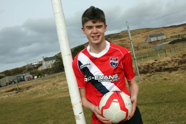 Eachainn Miller turning out for Ross County as a youngster.