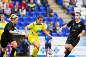 Mary MacLeod in action in last year’s League Cup final (Pic by Donald Cameron)