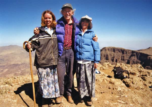 Linda Norgrove with her parents in Afghanistan.