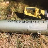 The unexploded piece of ordnance was washed ashore in Uig.  Pic by: HM Coastguard