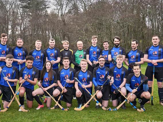 A picture of the Lewis Camanachd squad from 2019