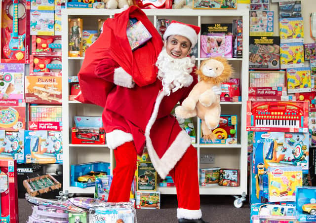 Super Santa...Anas Sarwar  hopes to spread the joy of Christmas across Scotland this year. (Pic Wattie Cheung)