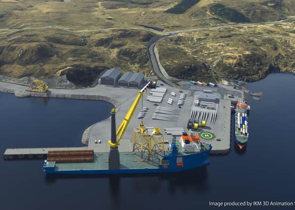 Artists impression of new deep water port in Stornoway