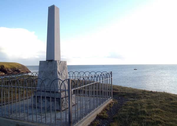 The Iolaire monument commemorating the tragedy - the play was first performed to mark the centenary.