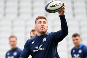 Scotland's No 8 Matt Fagerson says he has benefitted from shedding a few kilos.   (Photo by FRANCK FIFE/AFP via Getty Images)