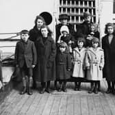 A familyt of 12 from South Uist on the SS Msrloch, headed for Canada.