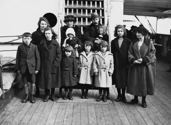 A familyt of 12 from South Uist on the SS Msrloch, headed for Canada.