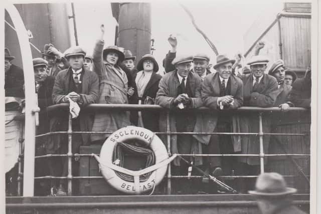 On board the SS Marloch. the ship that took emigrants from South Uist to Canada.