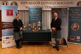 Finlay Johnston (left) and Stuart Liddell – overall 1st and 2nd respectively – at the 2019 Donald MacLeod competition.