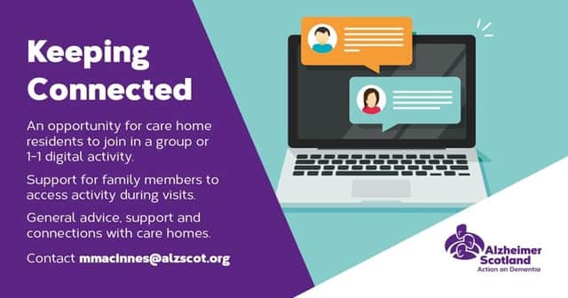 Keeping Connected by Alzheimer  Scotland offers care homes vital support