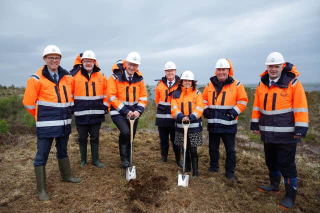 John Swinney visited Lewis this week for a "turf-cutting" ceremony on the new £49 million deep water port facility near Arnish.
