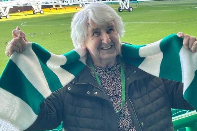 Nanny MacPhee – at a sprightly 89 – lapping it all up at her beloved Celtic Park