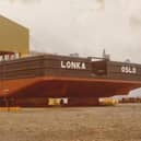 One of the biggest contracts in the early days of Arnish was the construction of a barge called the Lonka for Olsen's