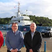 Stornoway Port Authority board appointees (from left to right): Roddie MacKay, Ian McCulloch and Murdo MacIver.