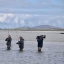 FISHING PARADISE: Bob Mortimer and Paul Whitehouse filming in North Uist