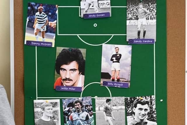 Once selected the all-time XI was displayed on a noticeboard