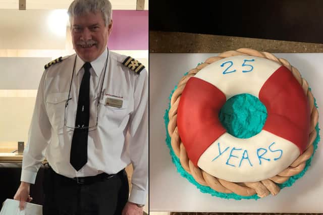 Captain Ronnie Nicolson has clocked up a remarkable 25 years on the job.