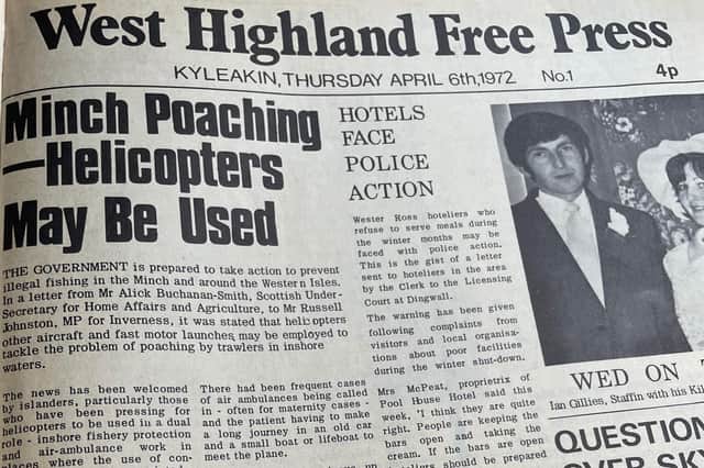 The very first issue of the West Highland Free Press.