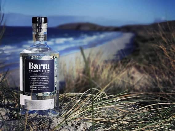 The gin is distilled and bottled on Barra