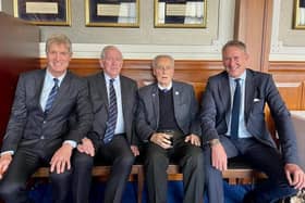 From left to right, Richard Gough with John Greig, Ronnie MacKinnon and Alan Baxter.