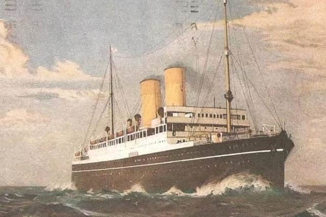 The SS Metagama which sailed from Stornoway 100 years ago.