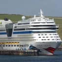 The “AIDAsol” arriving in Stornoway last week.
