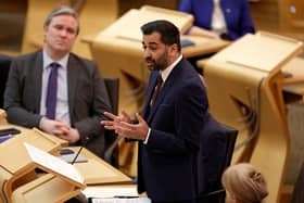 In his maiden speech to parliamernt, Humza Yousaf said HPMAs will not be imposed on communities against their will. (Photo by Jeff J Mitchell/Getty Images)
