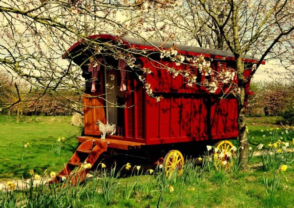 A Hand-crafted Reading-style gypsy caravan, from £18,000, The Gypsy Caravan Company. PA Photo/Handout. WARNING: This picture must only be used to accompany PA Feature INTERIORS Hideaway.