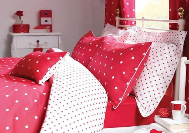 RED BERRY RECIPE. Undated Handout Photo of Rose and Ellis Oakley collection duvet set, from £34.99, Dunelm. See PA Feature INTERIORS Berry Shades Picture credit should read: PA Photo/Handout. WARNING: This picture must only be used to accompany PA Feature INTERIORS Berry Shades.