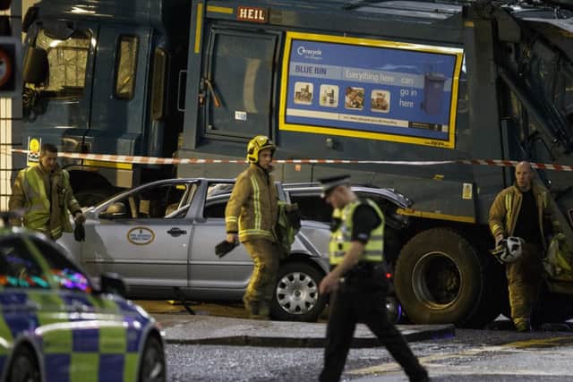 Six people were killled when the bin lorry skidded out of control