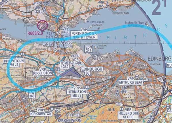 Edinburgh Airport new runway take off route