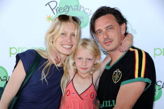 Kirsty Hume, actor Donovan Leitch  and their daughter Violet in 2010. Picture: Getty