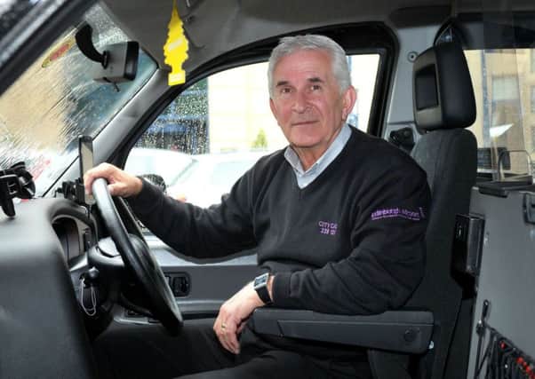 Taxi driver Dave Wilkinson will be installing a new CCTV security camera system inside his cab. Picture: Jane Barlow