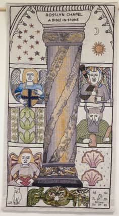 The Rosslyn Chapel panel of the tapestry that has been stolen.  Pic: Alex Hewitt.