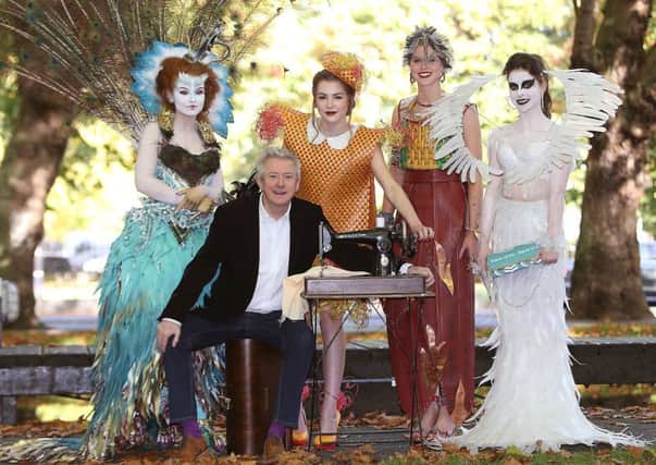 Judge Louis Walsh with some of last year's top Junk Kouture entries.