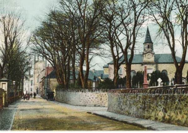 135th anniversary of the reopening of Duns Parish Church after the fire.

Destroyed by Fire Monday 17th February 1879. Reopened & Rededicated Sunday 18th January 1881