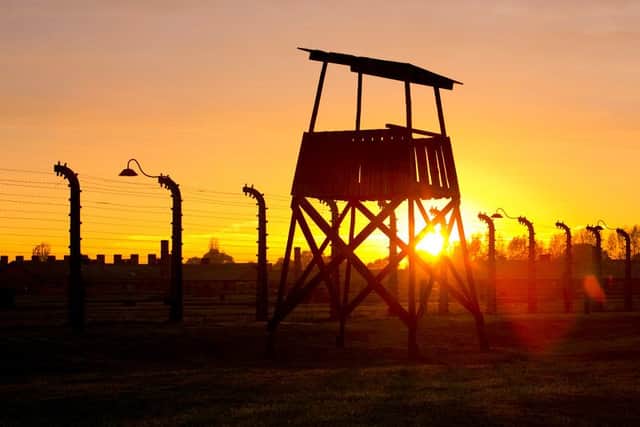 The camp watchtower at Auschwitz 1