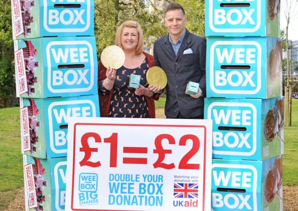 Michelle McManus and Ricky Ross back SCIAF's Wee Box campaign