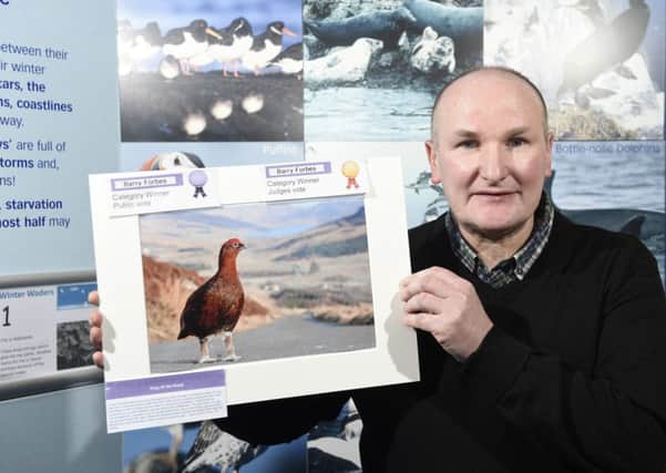 Barry Forbes with his winning picture. Pic Greg Macvean.