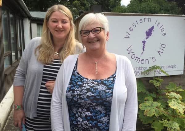 Mary and Louise at Western Isles Women's Aid.