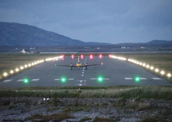 The new lights at the airport. Picture by Highlands and Islands Airports Ltd (HIAL).