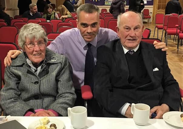 Rev. Calum Iain Macleod with Helen and Rev. Angus Alex Macdonald.