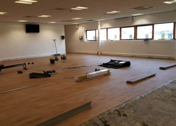 The gym area at the Lewis Sports Centre has been stripped back ahead of the installation of new equipment.