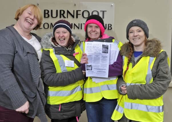 Jan Pringle with survey volunteers, from left, Louise Brown, Kelly Notman and Kat Taylor.